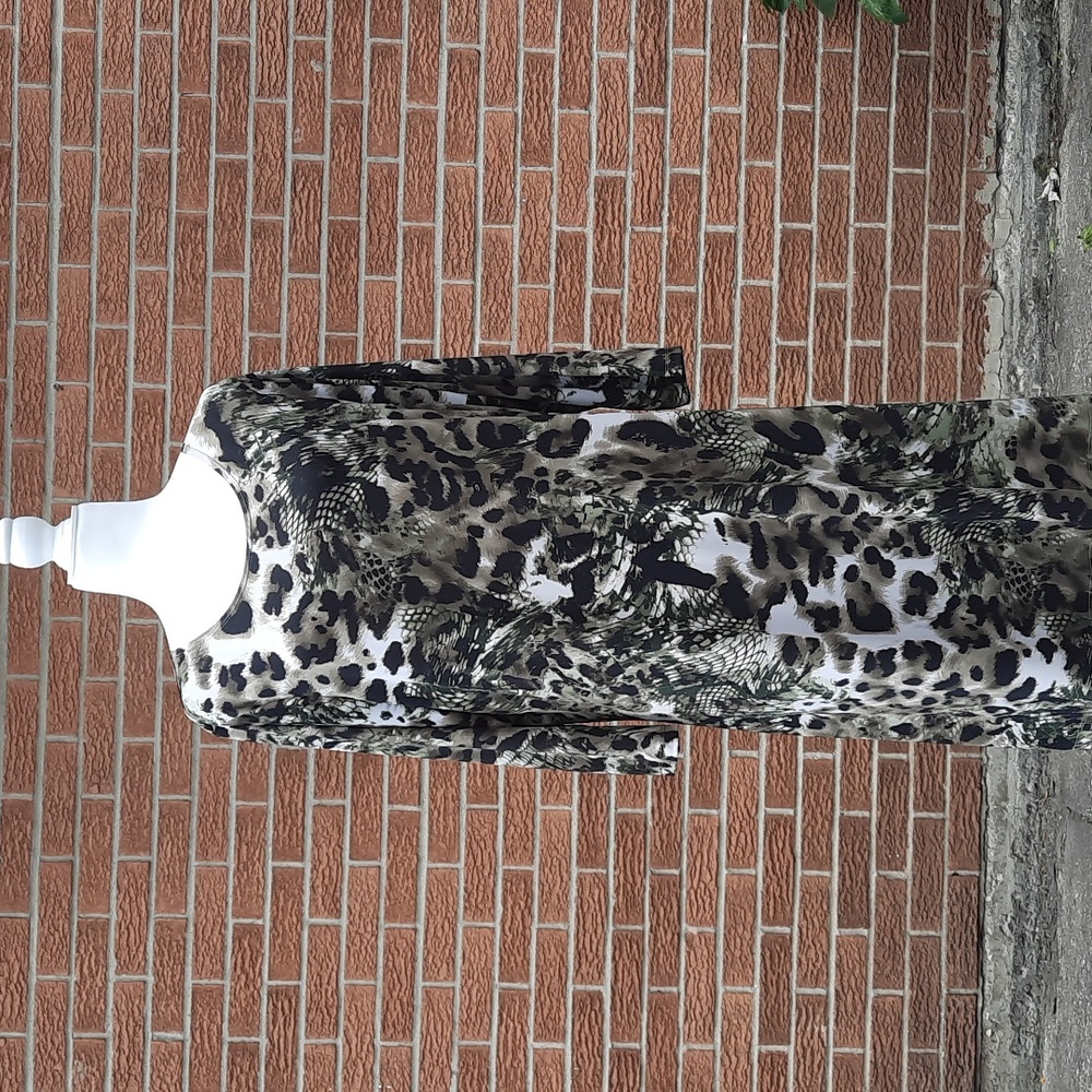 Effortless Style by Citiknits Slinky Animal Print Dress